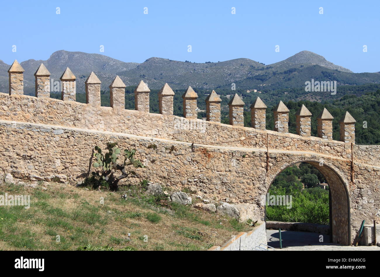 Remparts de la forteresse de Arta. Mallorca, Espagne Banque D'Images