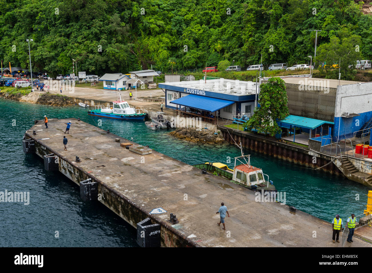 Le port de Port Vila au Vanuatu. Banque D'Images