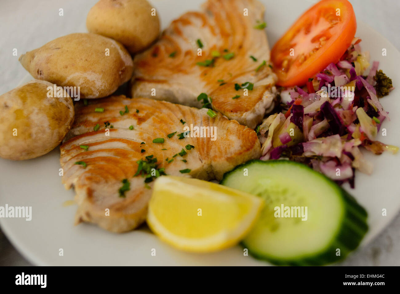 Plat à Lanzarote restaurant Banque D'Images