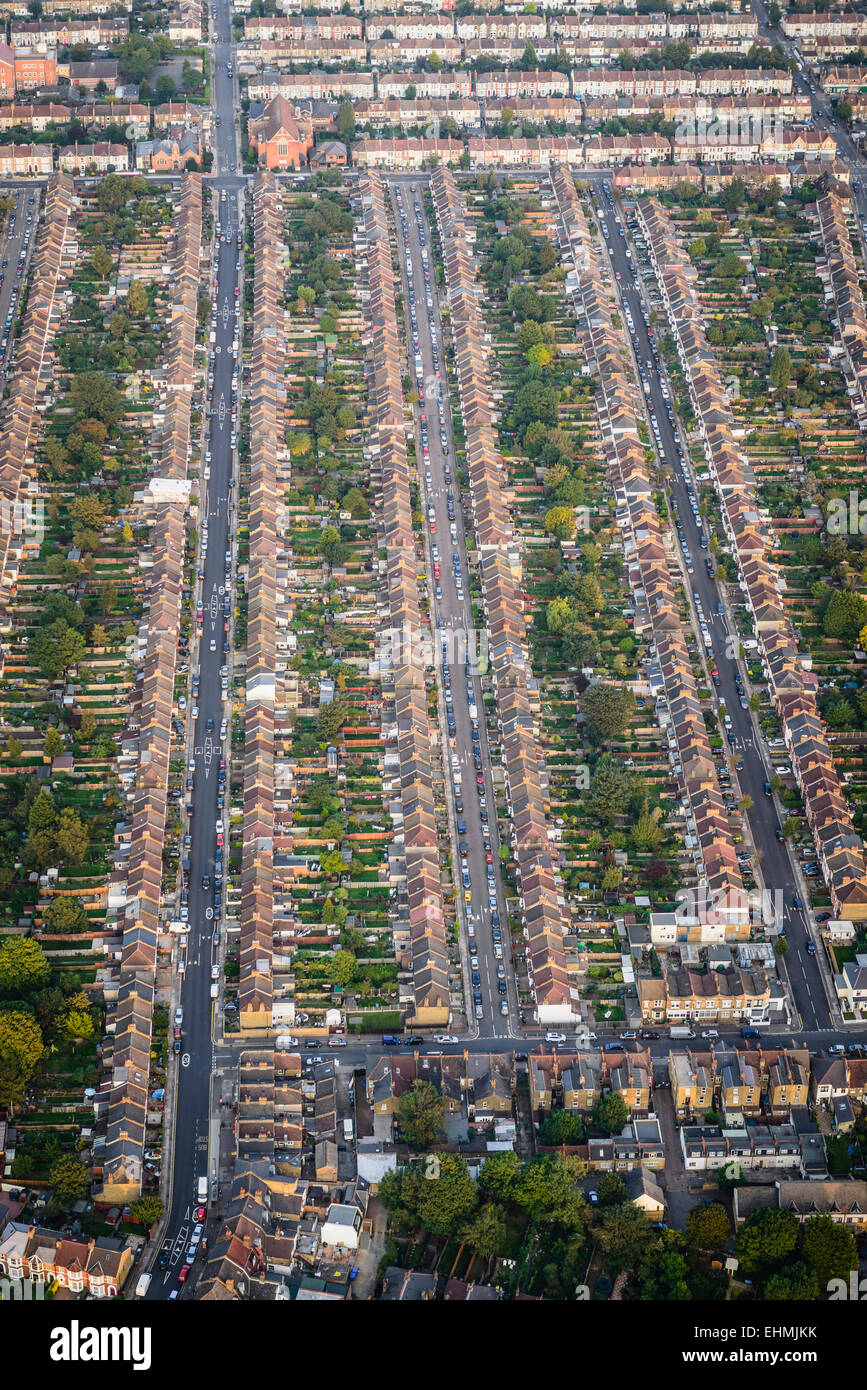 Vue aérienne de la ville de Londres, Angleterre Banque D'Images