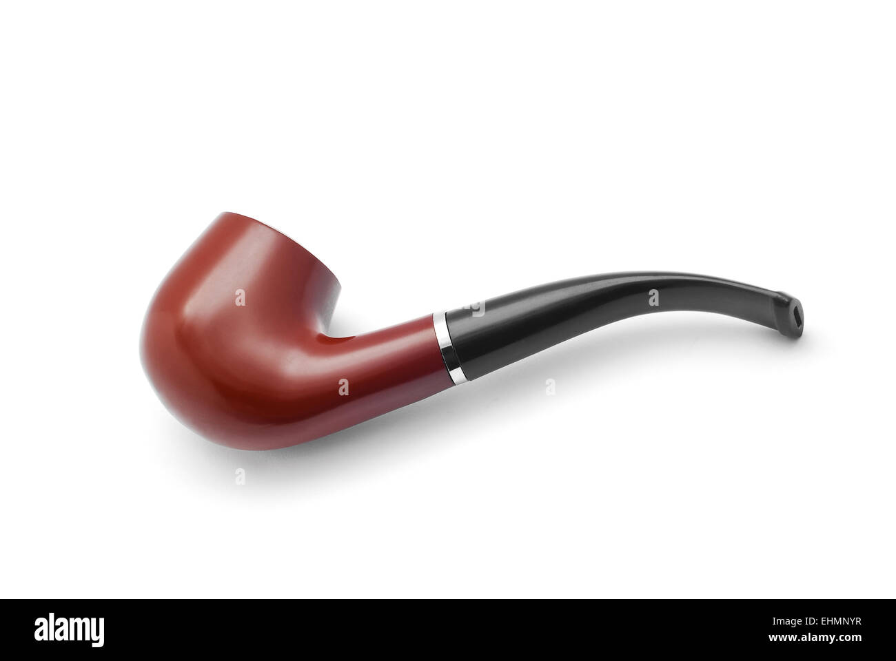 Pipe sur fond blanc Banque D'Images