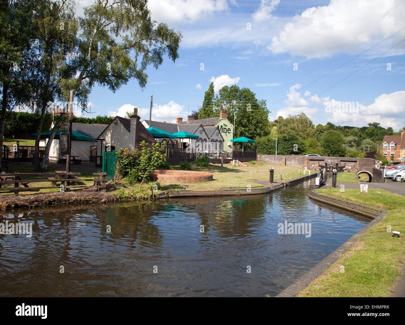 Les états-majors et Worcester canal à la vigne Pub, Kinver Banque D'Images