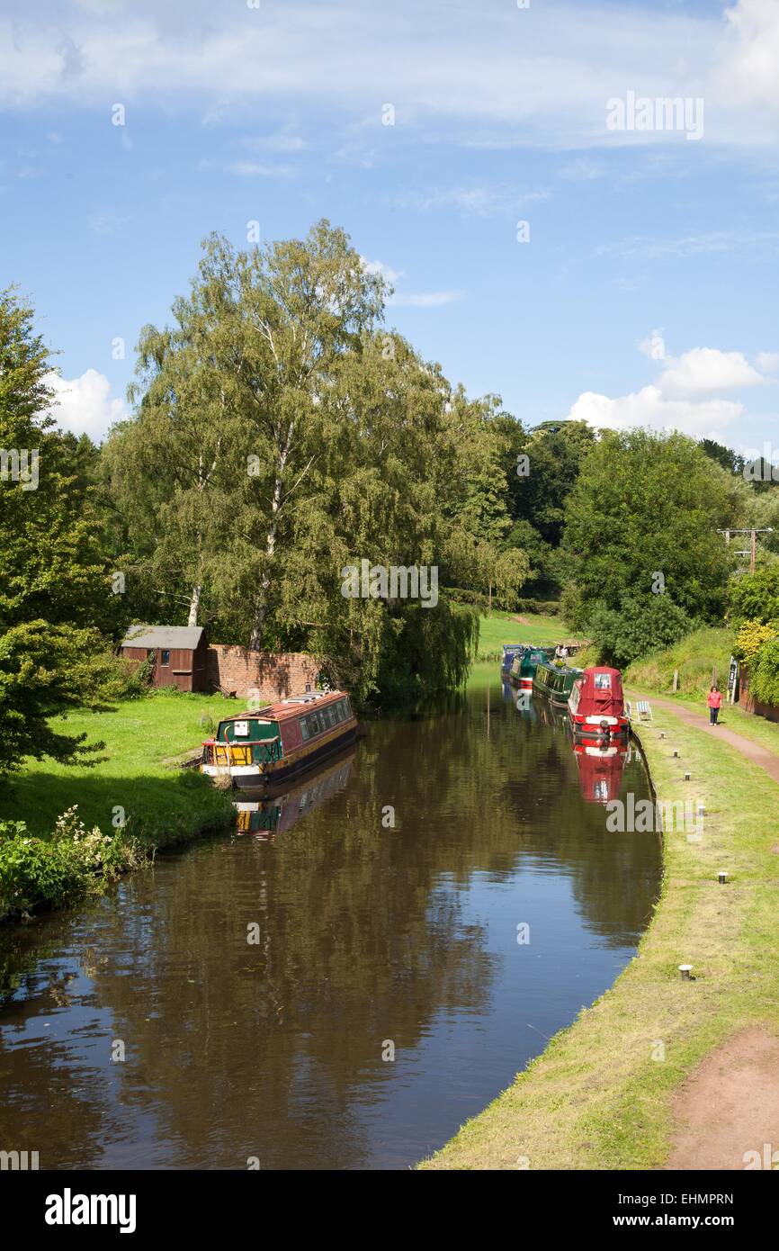 Les états-majors et Worcester canal à la vigne Pub, Kinver Banque D'Images