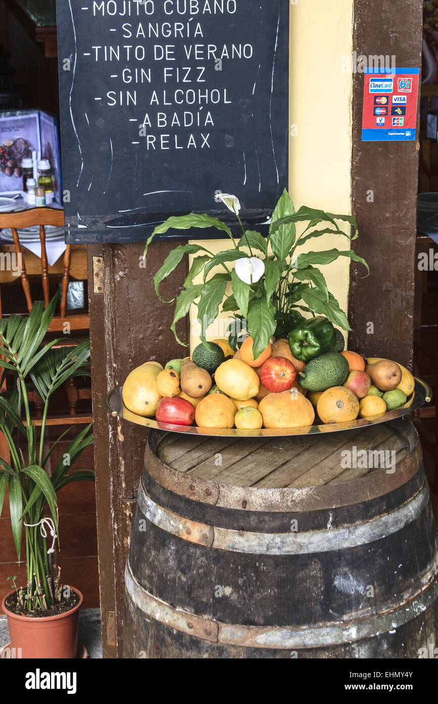 Restaurant Santa Cruz La Palma Espagne Banque D'Images