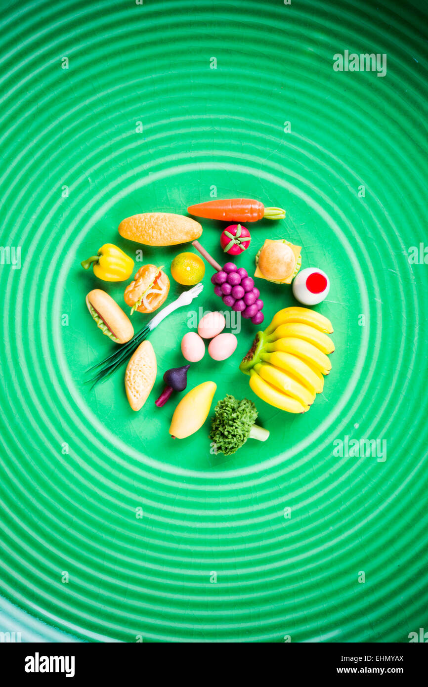 Image conceptuelle d'une alimentation saine. Banque D'Images