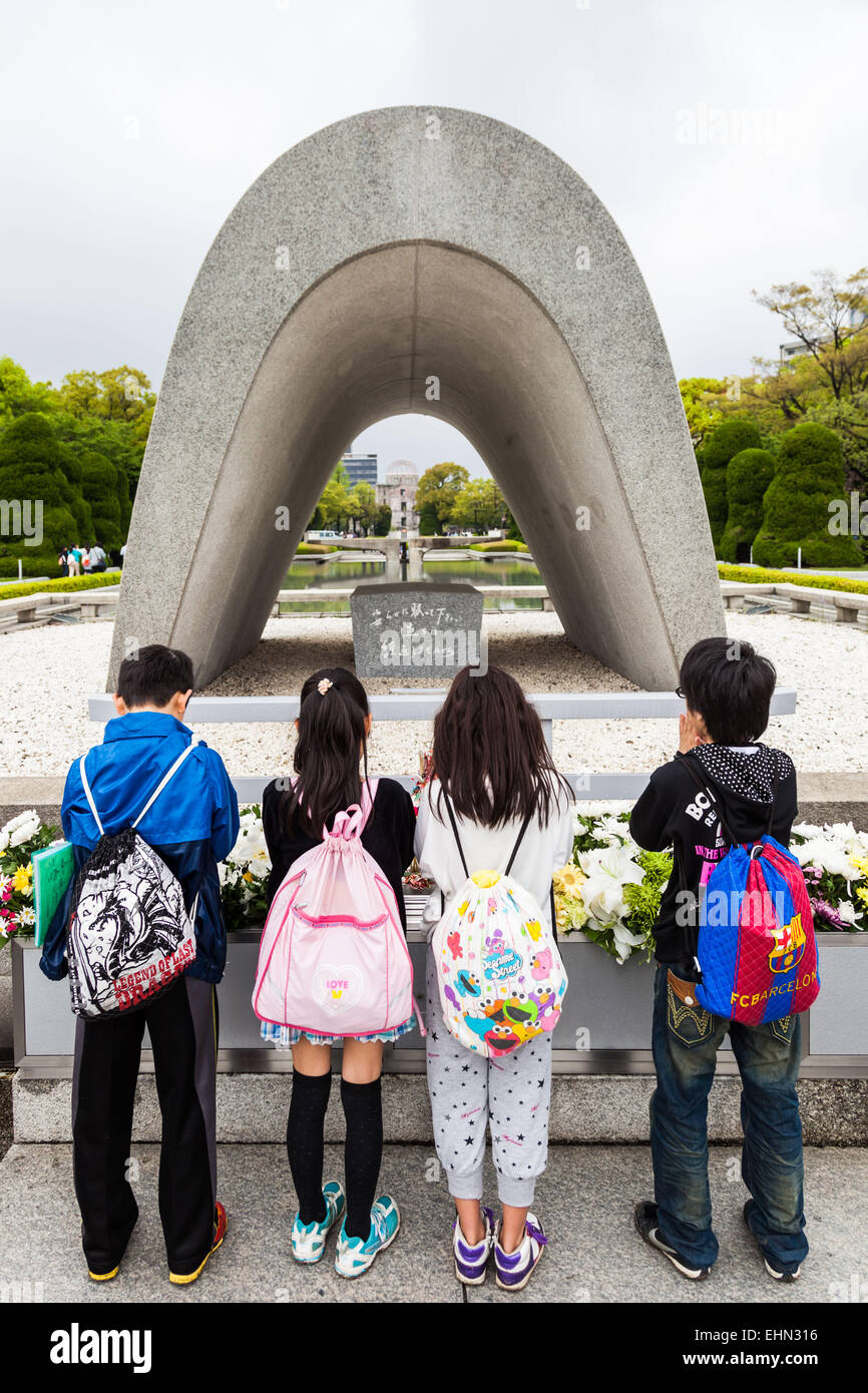 Mémorial de la paix d'Hiroshima, Japon. Banque D'Images