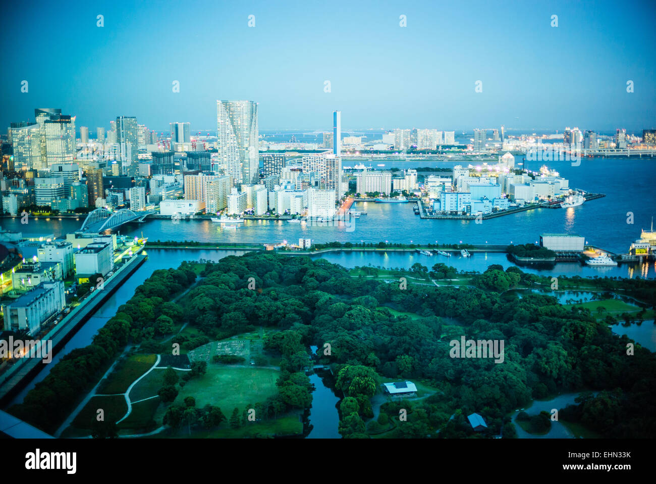 La baie de Tokyo, Japon. Banque D'Images