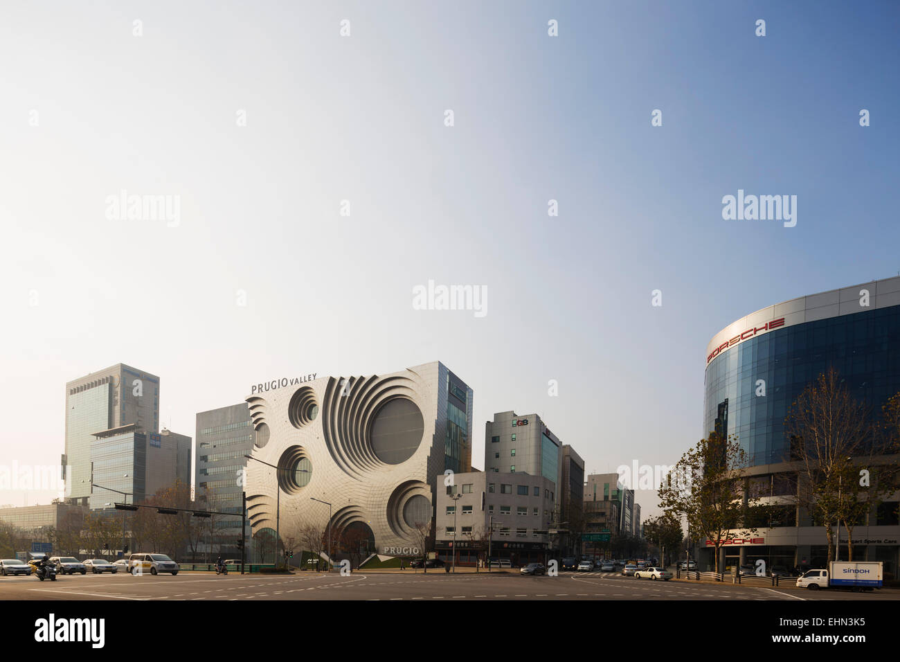 L'Asie, République de Corée, Corée du Sud, Séoul, Kring bâtiment ; conçu par Unsangdong Architects Banque D'Images