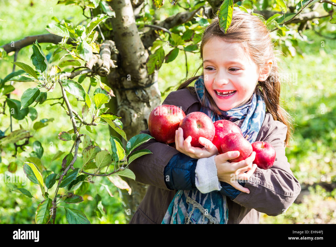 7-year-old girl. Banque D'Images