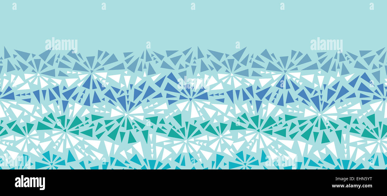 Abstract ice texture seamless pattern chrystals horizontal Banque D'Images