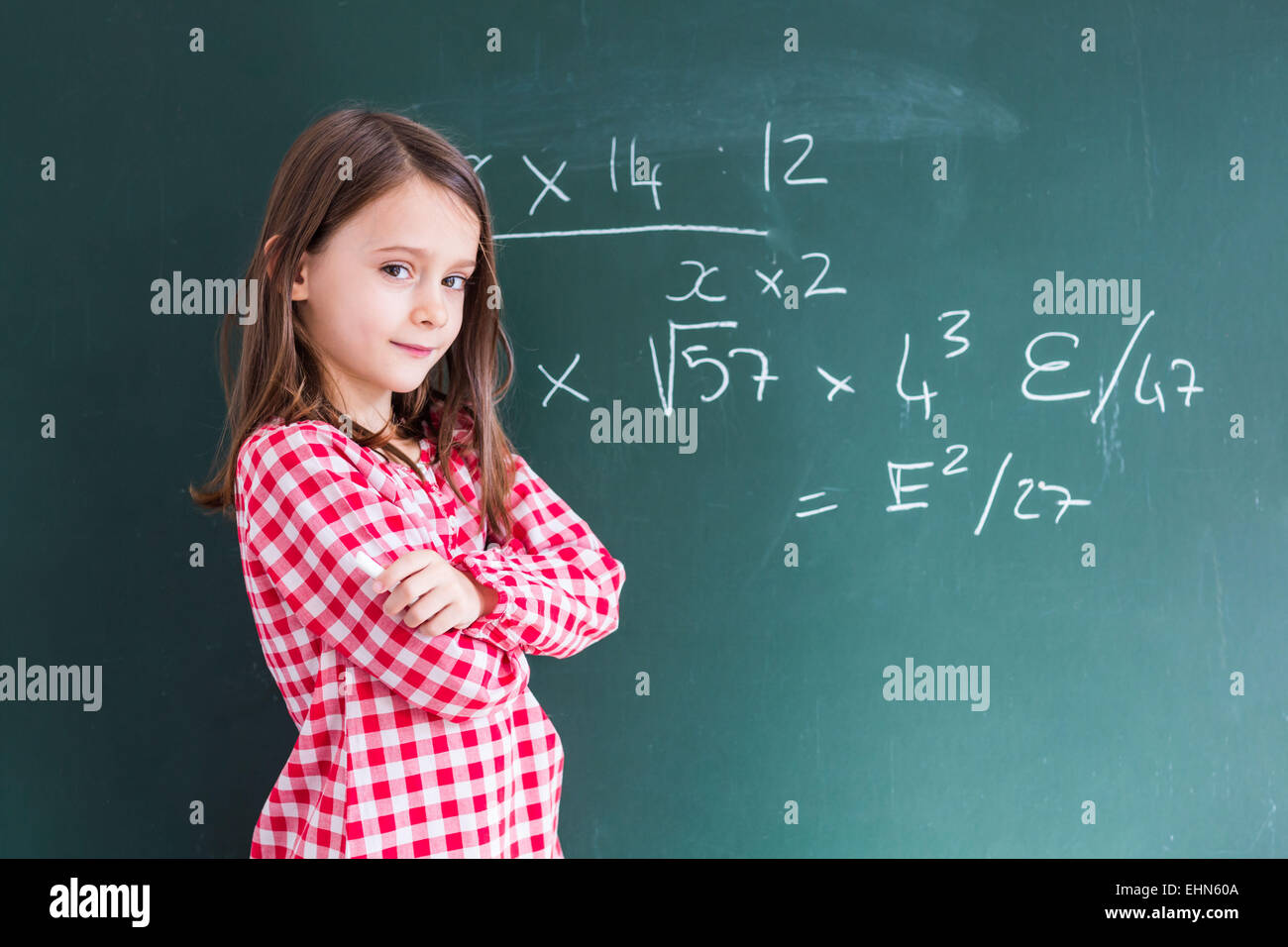7 ans à l'école. Banque D'Images