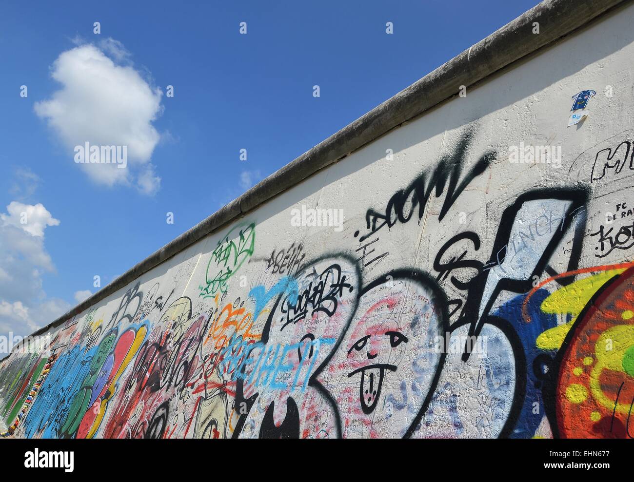 La East Side Gallery du mur de Berlin Banque D'Images