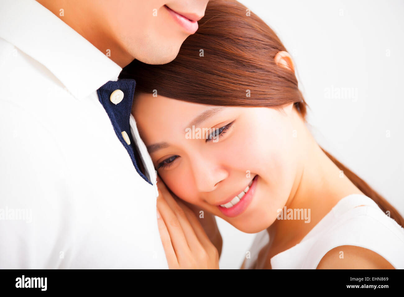 Happy Smiling young Couple in love Banque D'Images