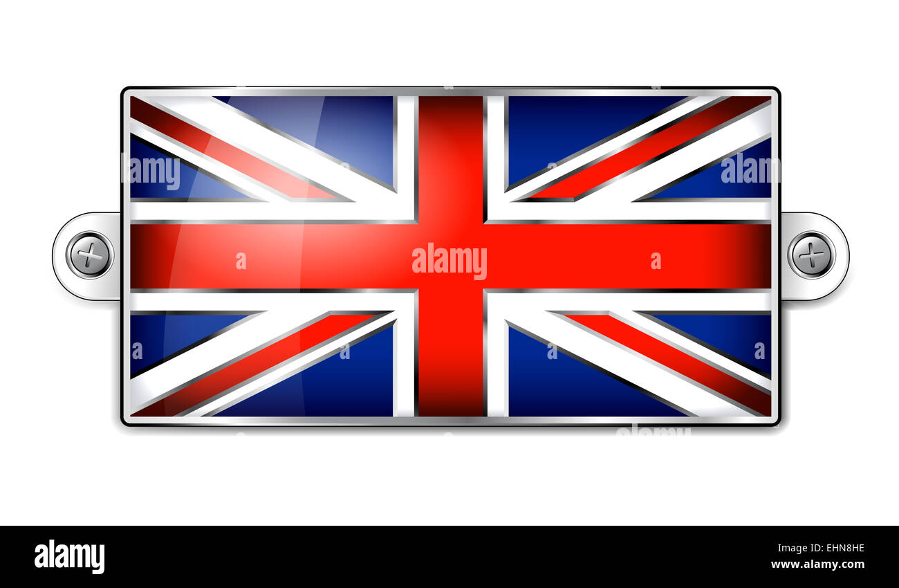 Enamel British Union Jack Flag estampées Banque D'Images