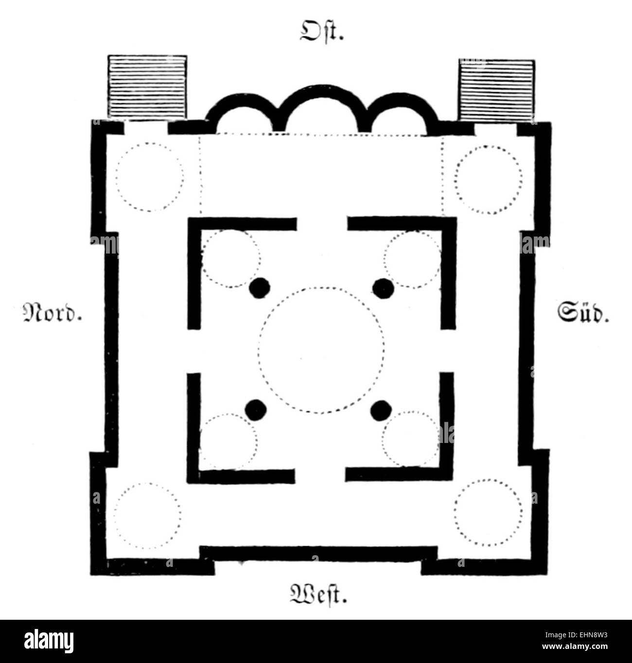 BLASIUS(1844) p1.384 Grundriß der Verkündigungskathedrale Banque D'Images