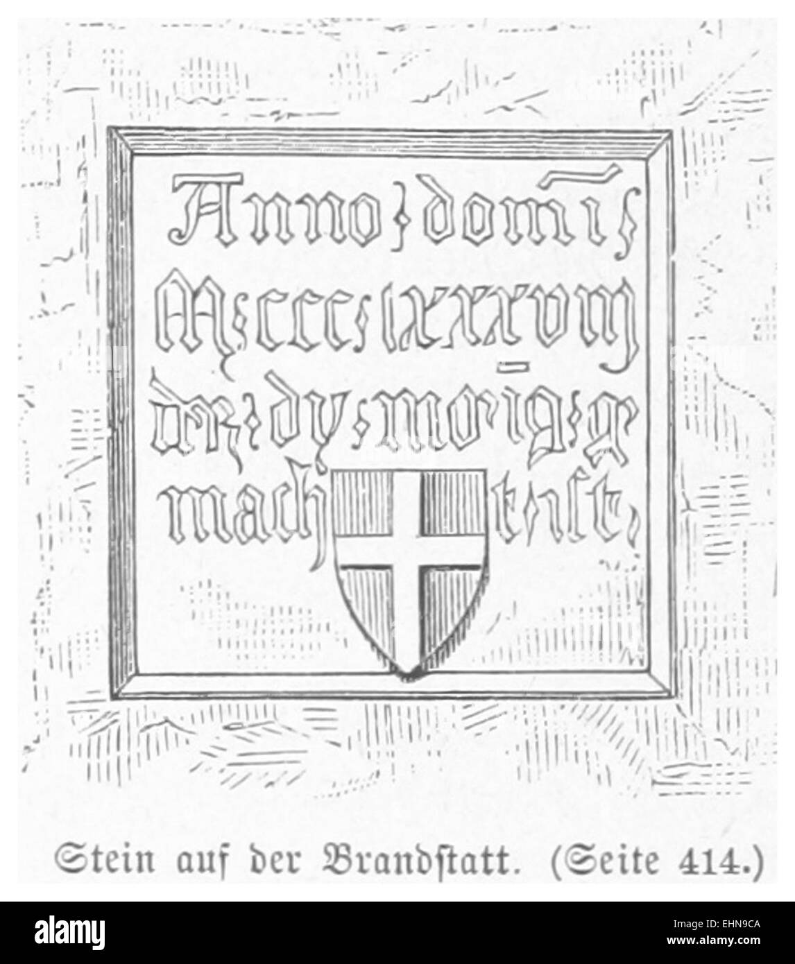 BERMANN(1880) p0470 Gedenkstein auf der Brandstatt Banque D'Images