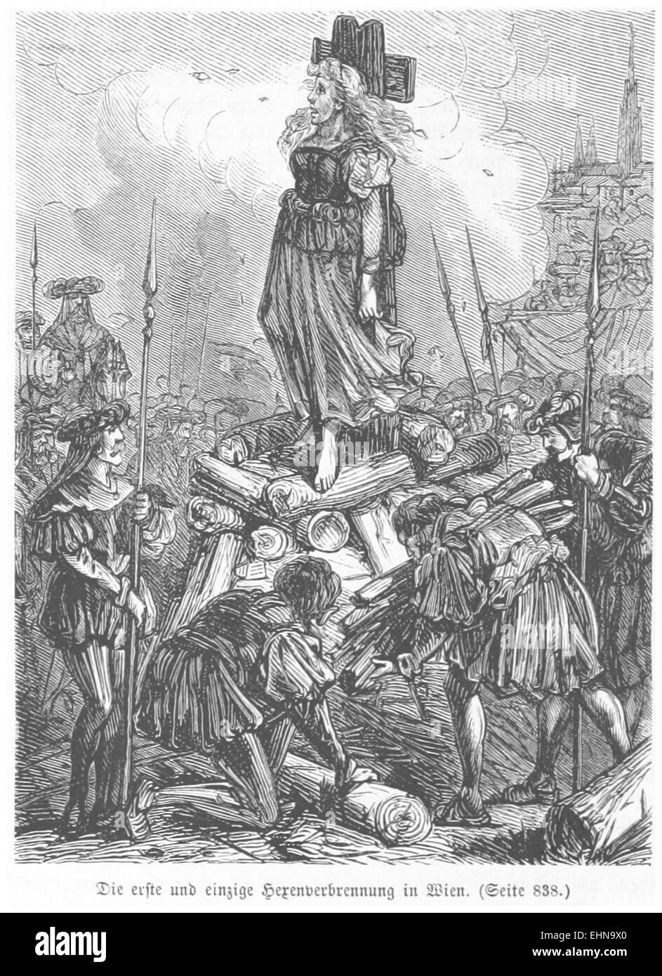 BERMANN(1880) p0884 Die unique Hexenverbrennung zu Wien Banque D'Images