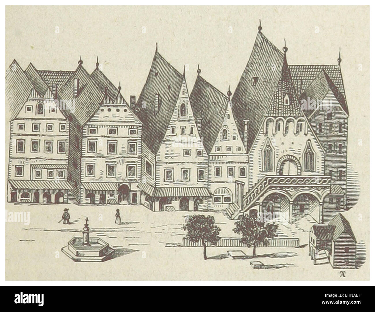 WEISS(1872) p167 Alte Schranne am Hohen Markt Banque D'Images