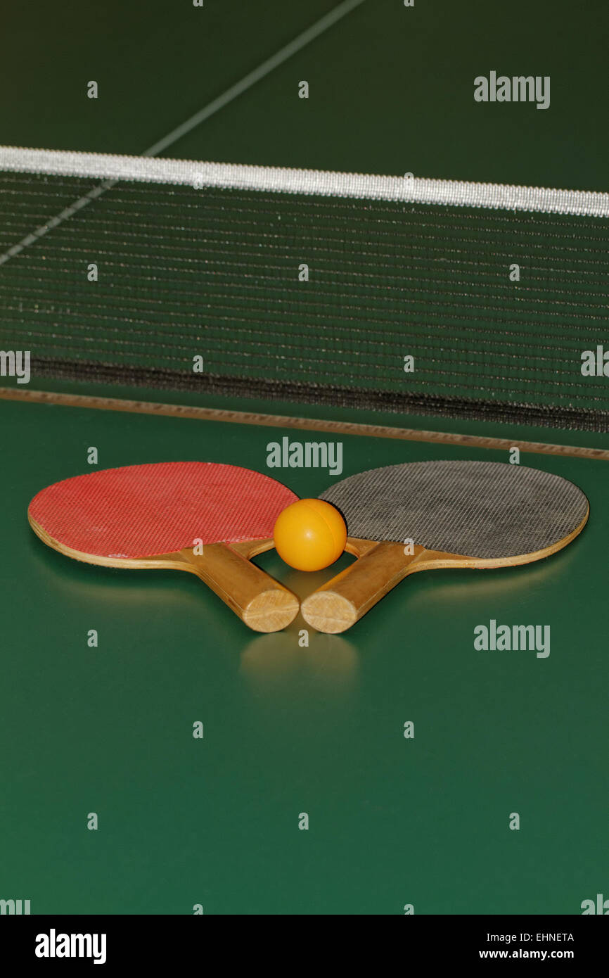 Ensemble de jeu de tennis de table (ping-pong) Banque D'Images