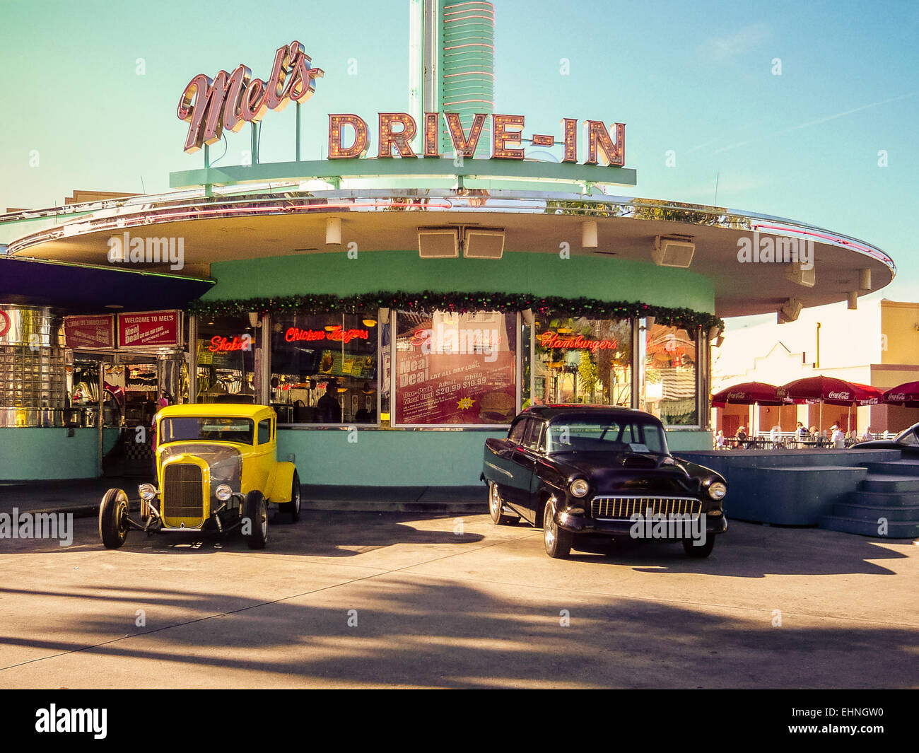 Nostalgic drive-in with classic American fare.