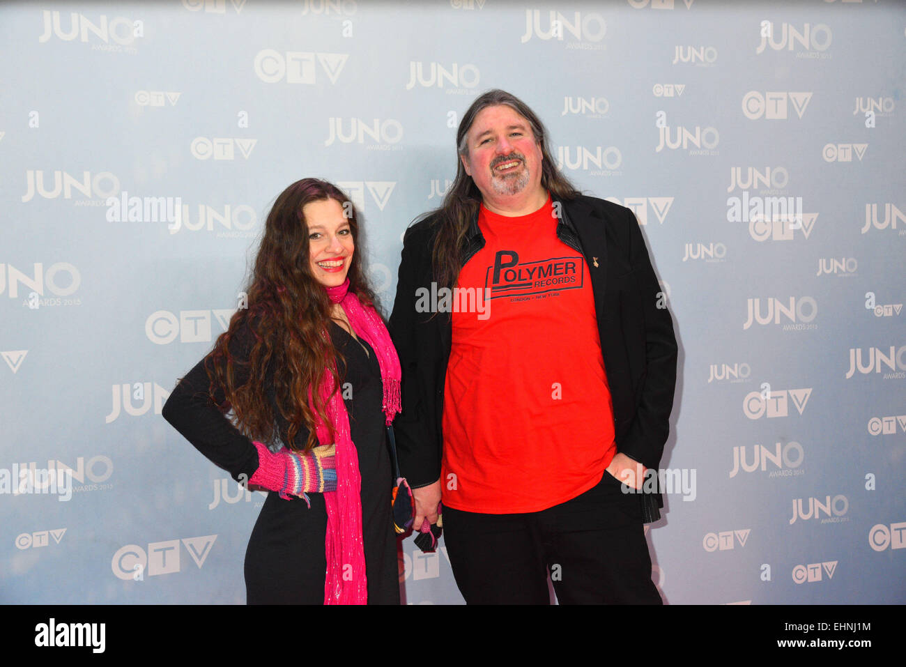 Hamilton, Ontario, Canada. Mar 15, 2015. JOHNN BEETLE BAILEY et invités arrivent à la remise des Prix Juno 2015 à la FirstOntario Center le 15 mars 2015 à Hamilton, Canada. Crédit : Igor/Vidyashev ZUMA Wire/Alamy Live News Banque D'Images