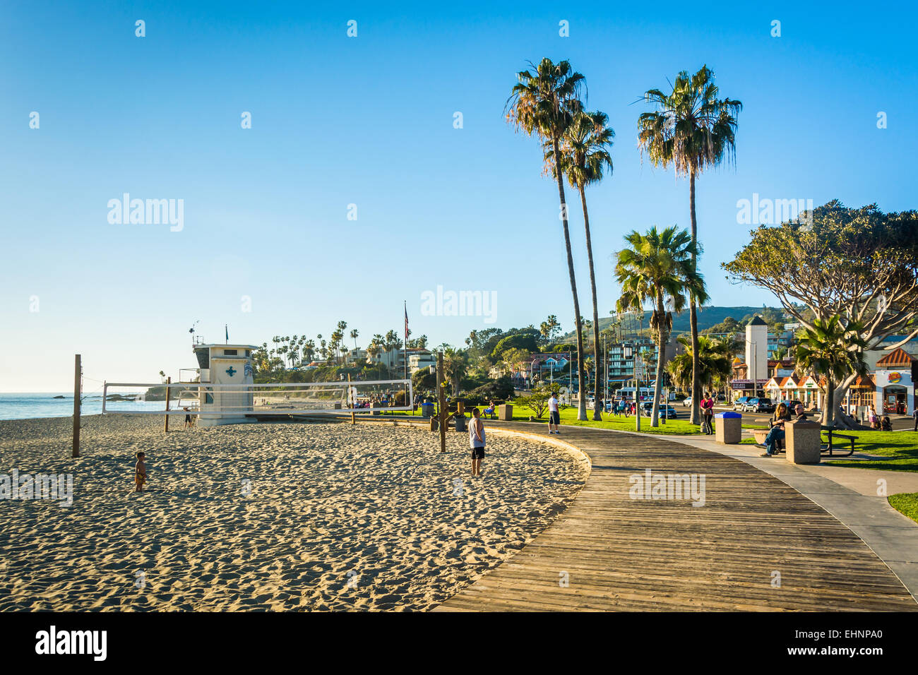 Main Beach Park, à Laguna Beach, Californie. Banque D'Images