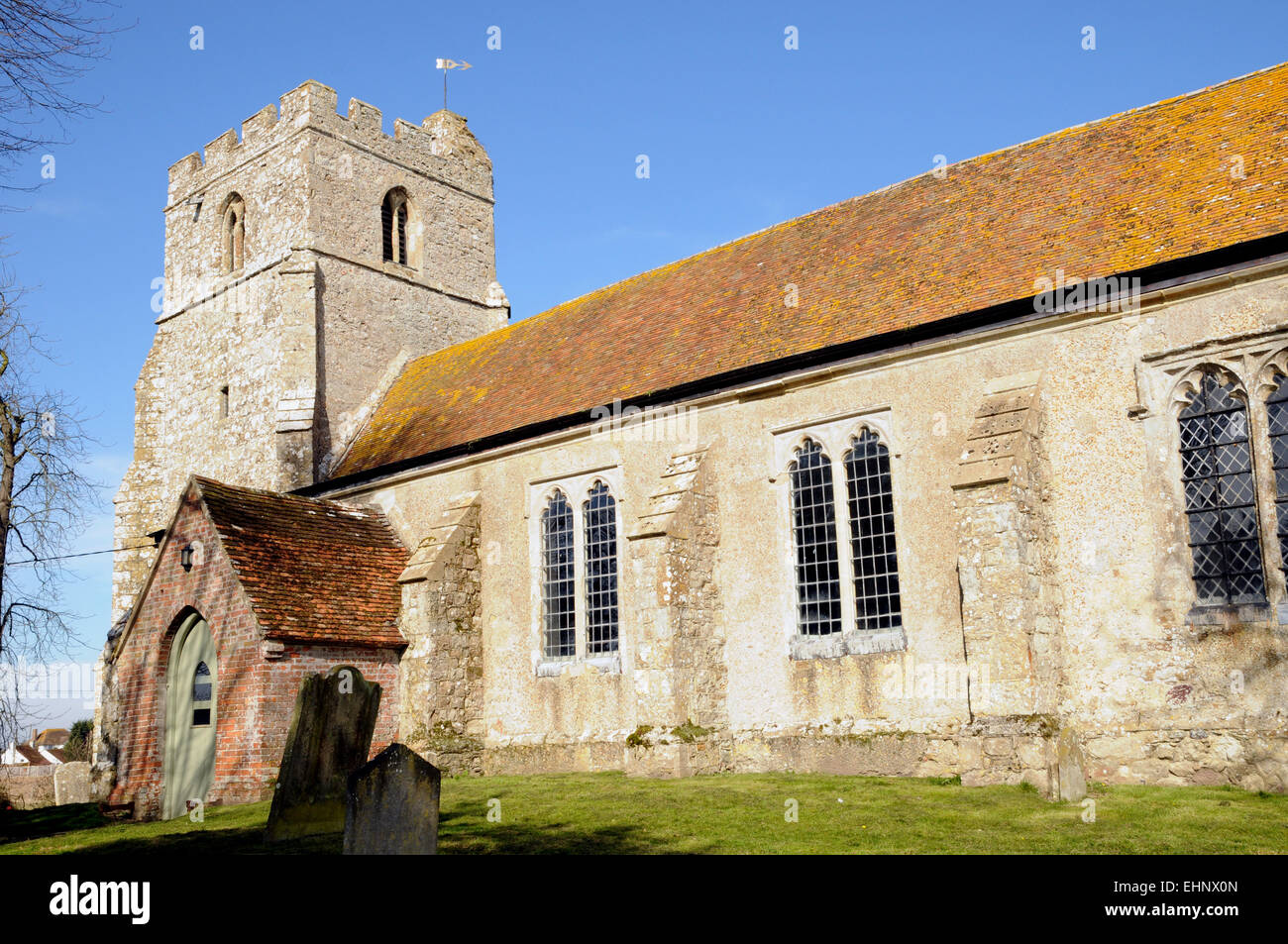 Église St Dunstan dans le village de Snargate Romney Marsh dans le comté du Kent. Banque D'Images