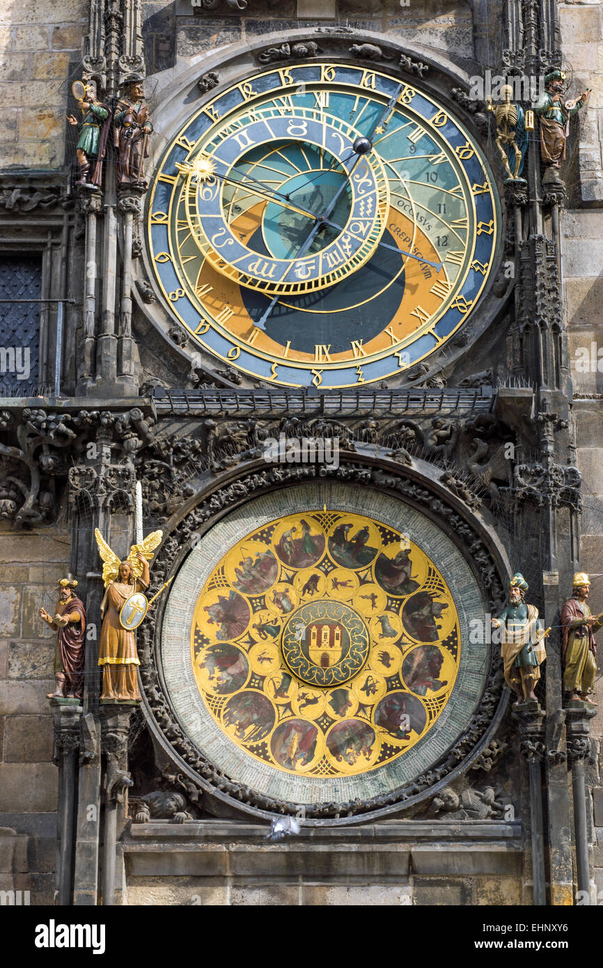 L'horloge astronomique de Prague Banque D'Images