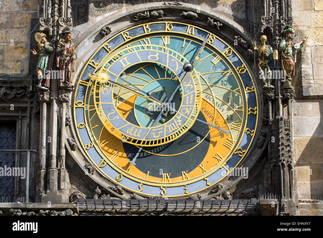La célèbre horloge astronomique de Prague Banque D'Images