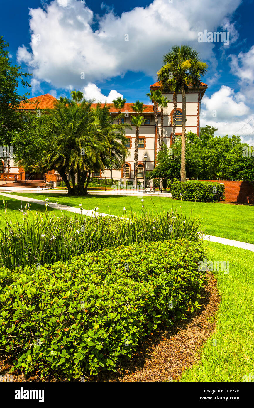 Des capacités et des buissons à Flagler College, Saint Augustine, Floride. Banque D'Images