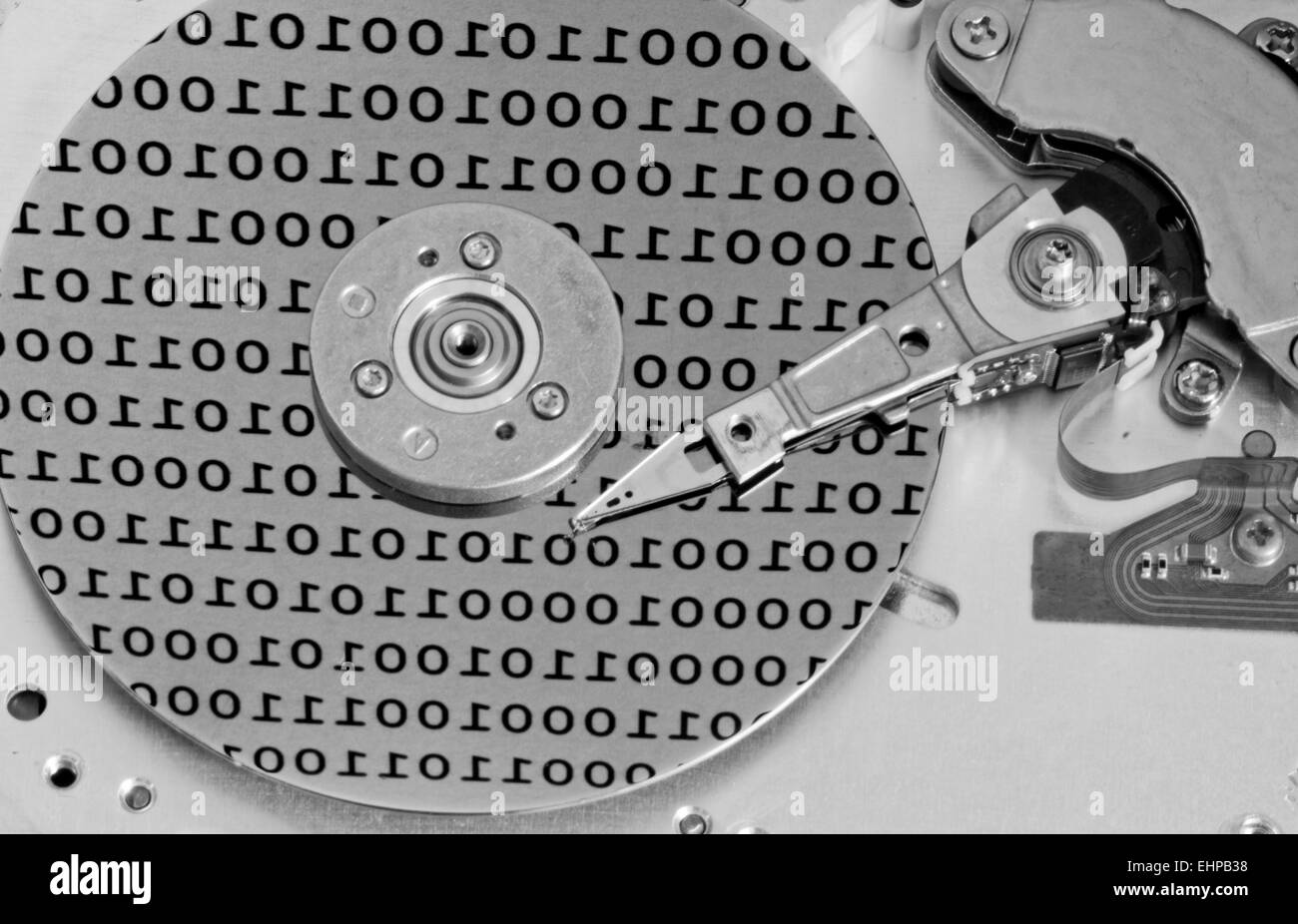 Intérieur d'un disque dur de l'ordinateur Banque D'Images