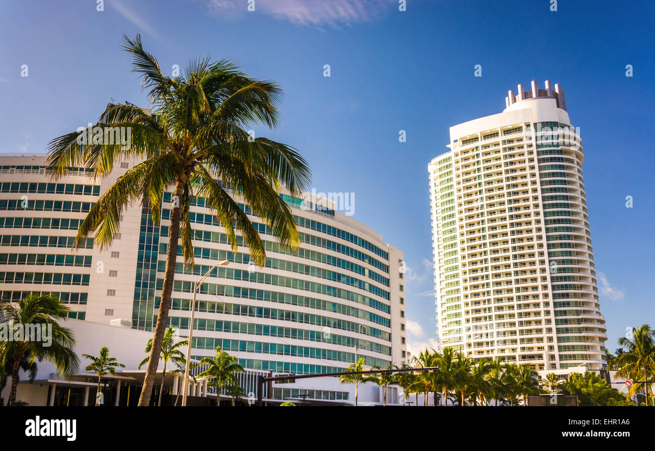 L'hôtel Fontainebleau, à Miami Beach, Floride. Banque D'Images