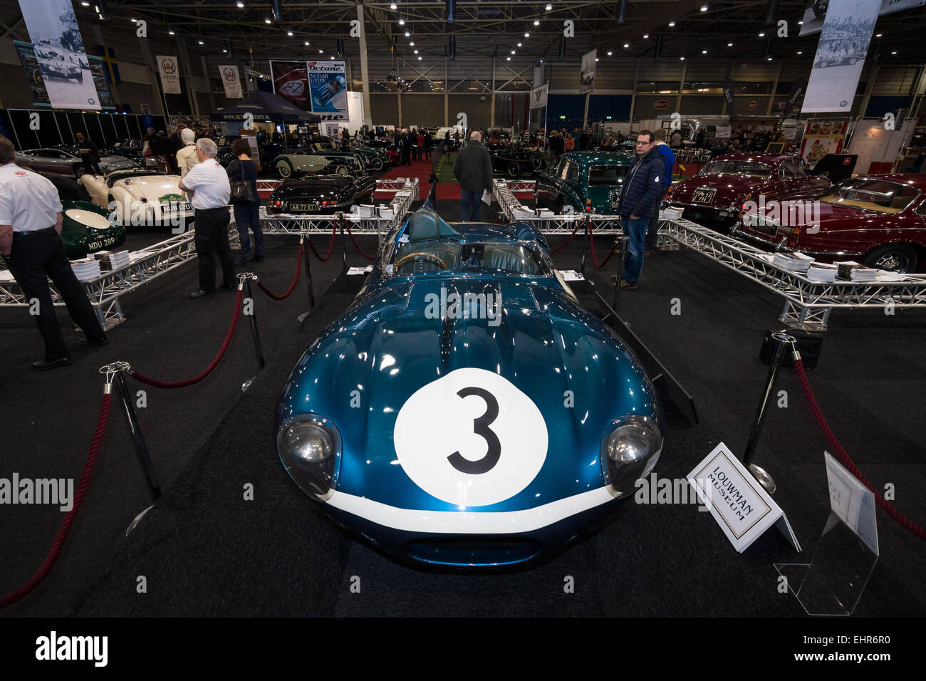 Sports racing car Jaguar D-Type (nombre de châssis : XKSS713606, gagnant du 1957 Le Mans 24 Heures), 1956 Banque D'Images