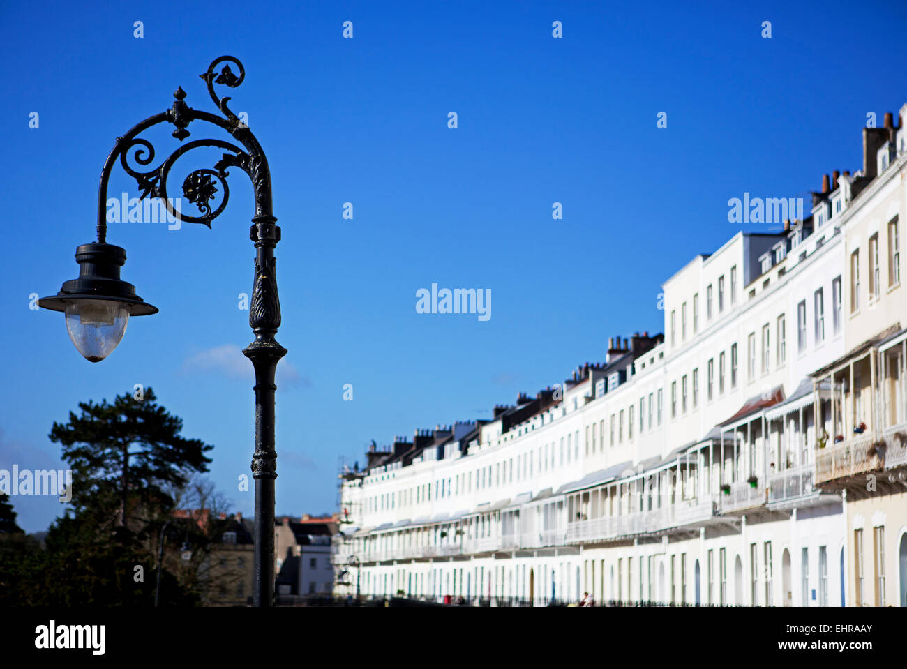 Maisons victoriennes sur Royal York Crescent à Clifton Bristol Banque D'Images