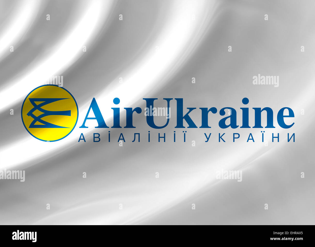 Air Ukraine drapeau emblème logo icône symbole Banque D'Images