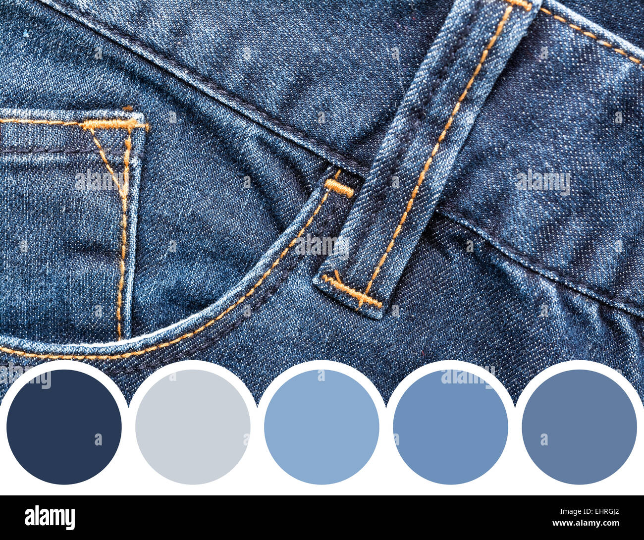 Palette de couleurs de jeans bleu Photo Stock - Alamy