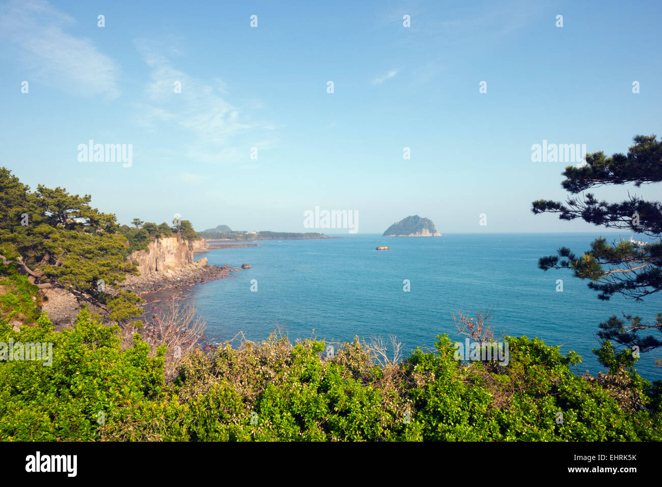 L'Asie, République de Corée, Corée du Sud, l'île de Jeju Seogwipo City, le littoral Banque D'Images