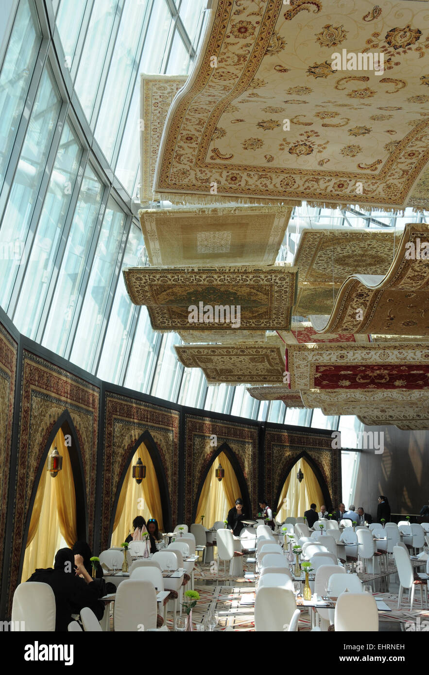 Les tapis volants Restaurant, le Flambeau Hotel, Doha, Qatar. Moyen Orient. Banque D'Images