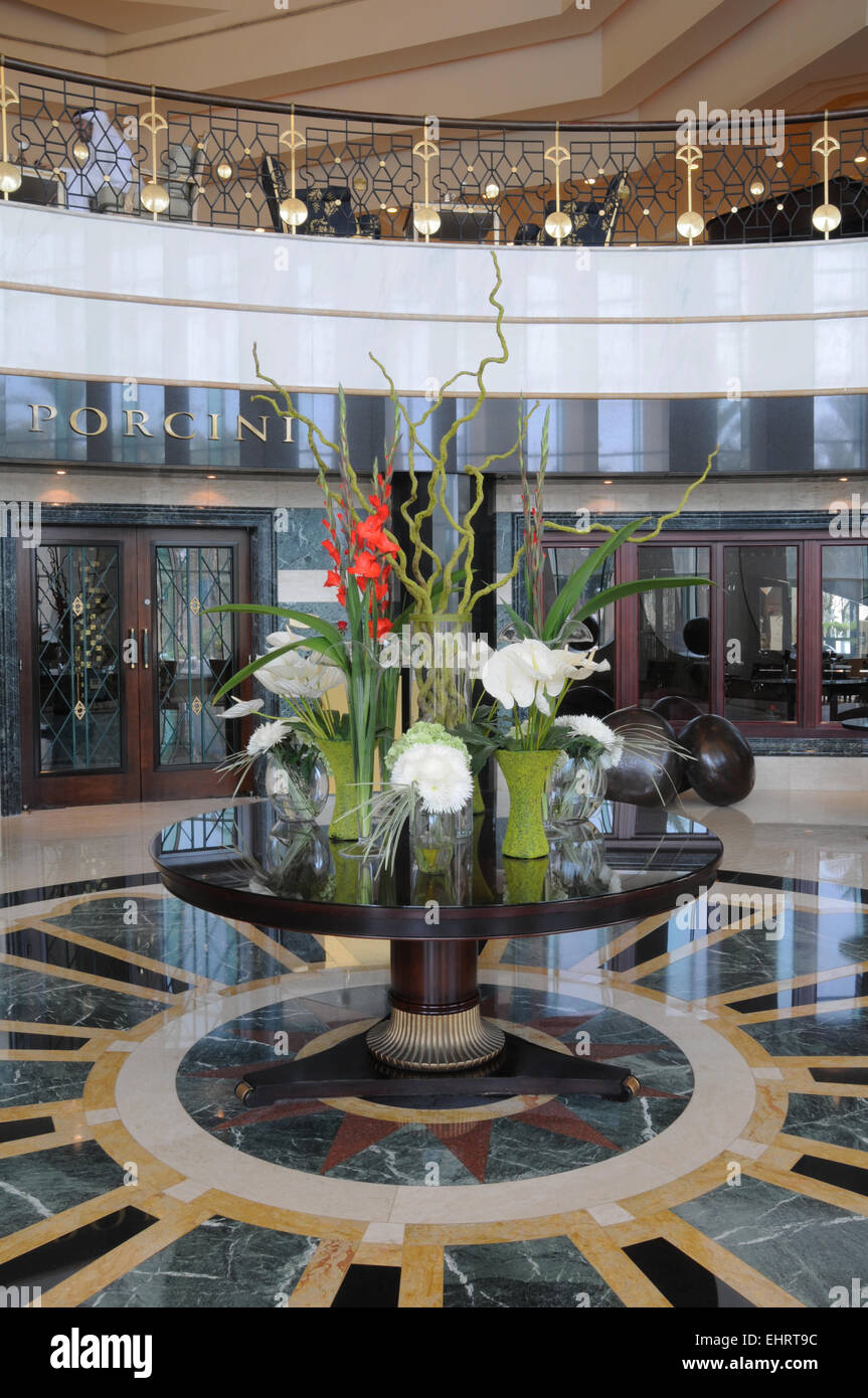 Le Porcini Restaurant, hôtel Ritz-Carlton, Doha, Qatar. Moyen Orient. Banque D'Images