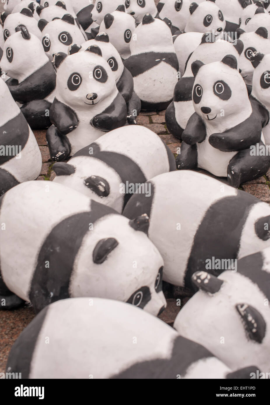 Les pandas de l'Organisation mondiale de la faune Banque D'Images