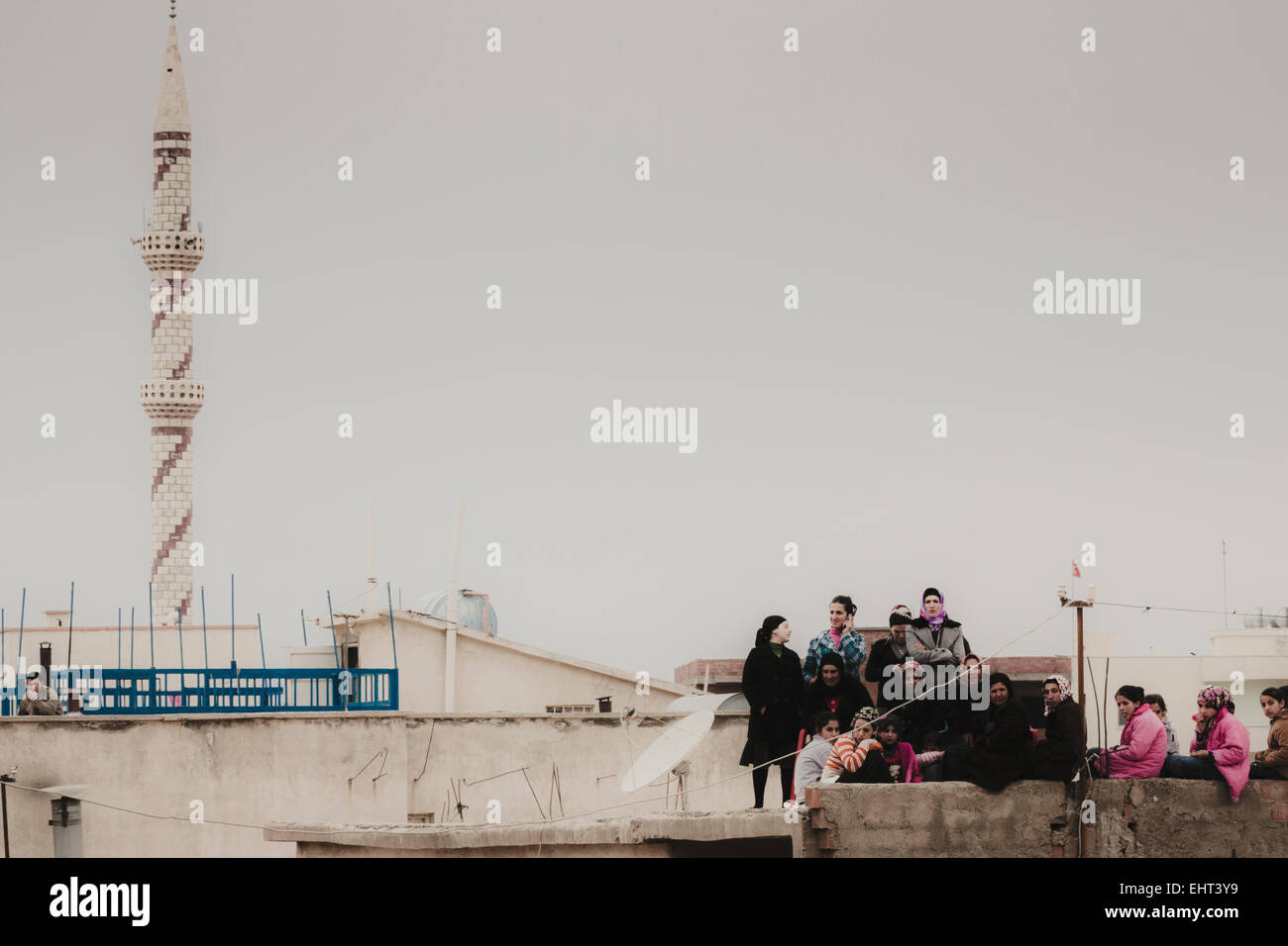 Chaque année le 21 mars les kurdes célèbrent Newroz. Photo : Newroz à Dargecit Banque D'Images