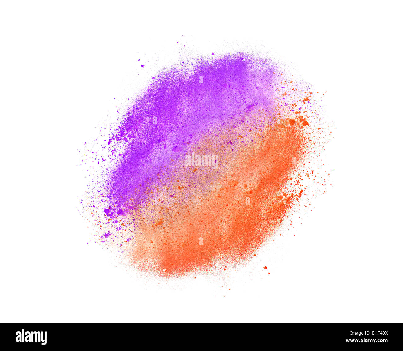 Poudre de couleur explosion isolated on black Banque D'Images