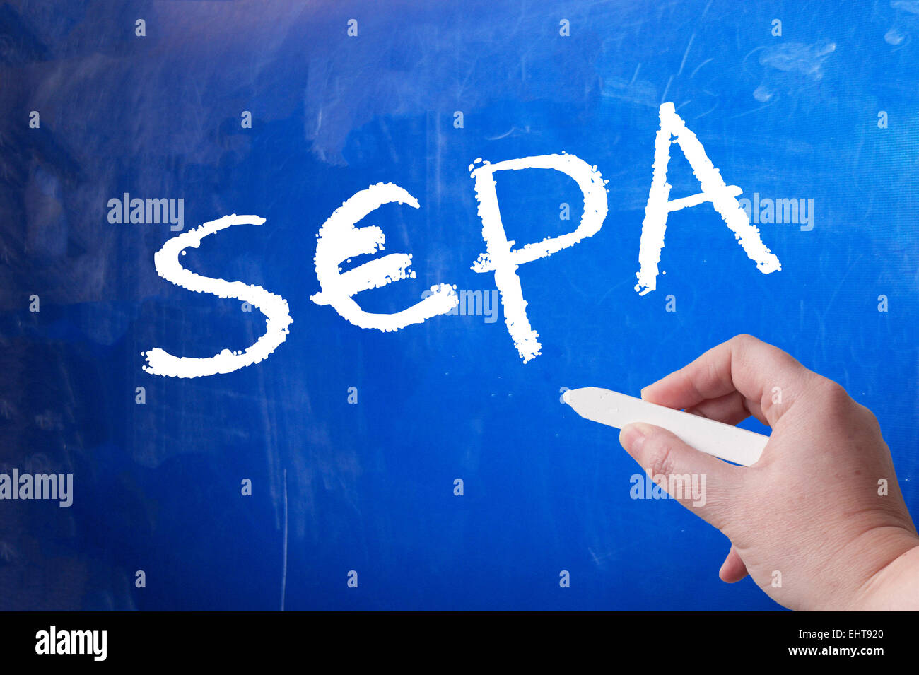 Le SEPA Einheitlicher Euro-Zahlungsverkehrsraum Banque D'Images