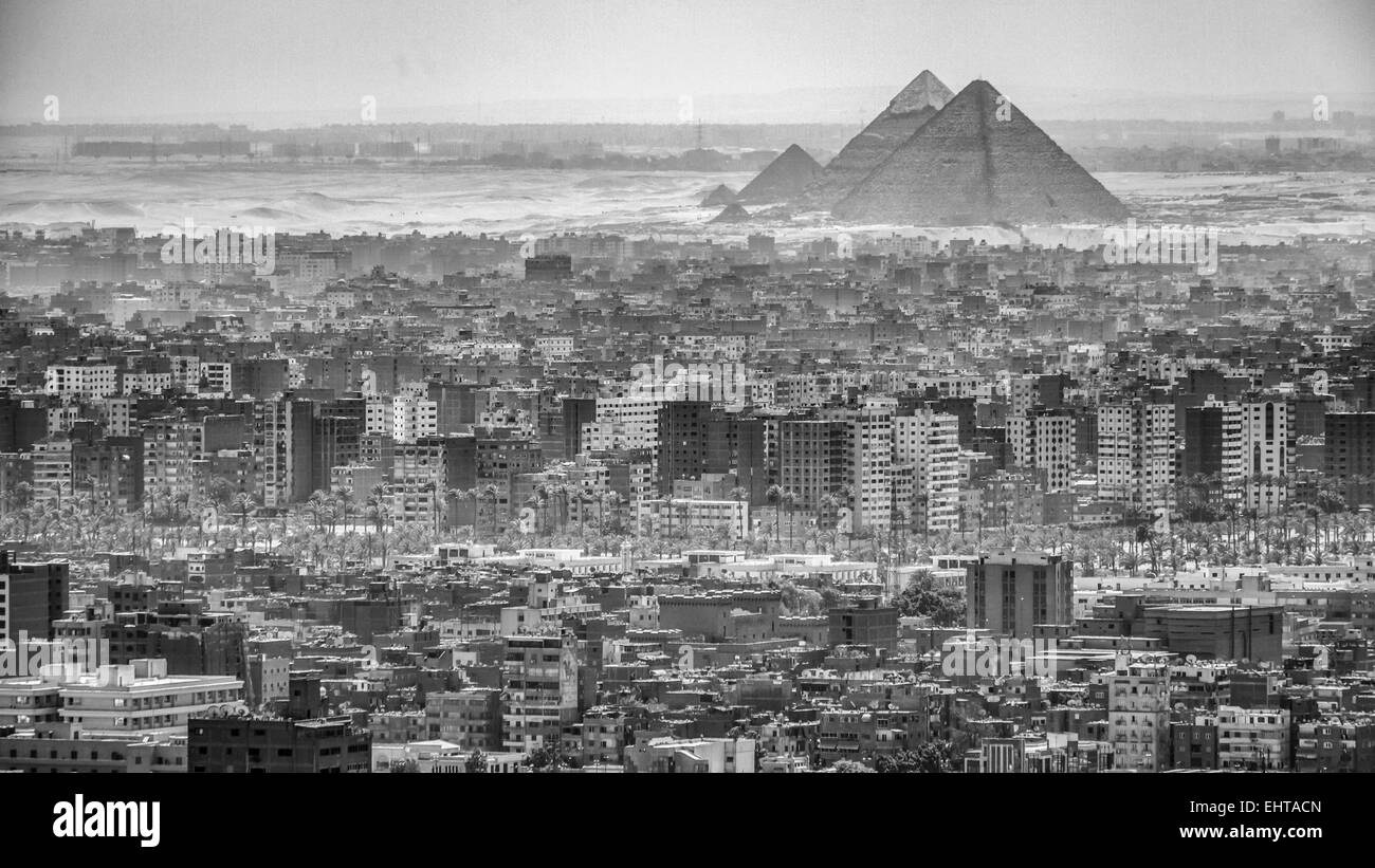 Vue aérienne du Caire Banque D'Images