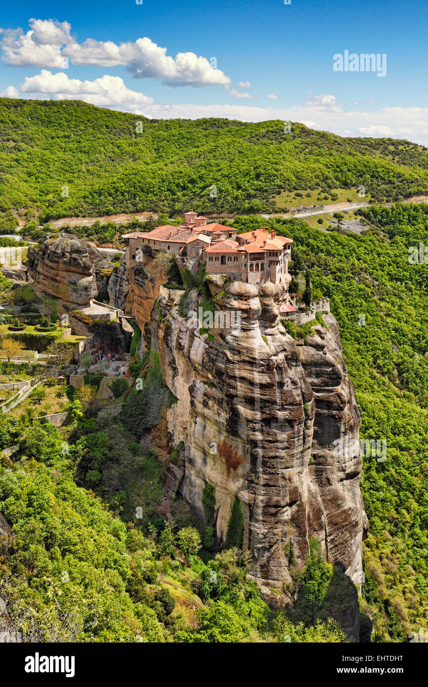 Monastère de Varlaam dans le monastère des météores en Grèce. Banque D'Images