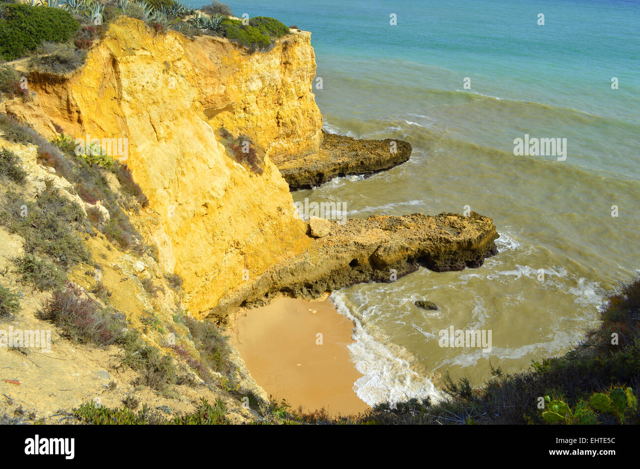 Cova Redonda Beach, Armacao De Pera, Algarve, Portugal Banque D'Images