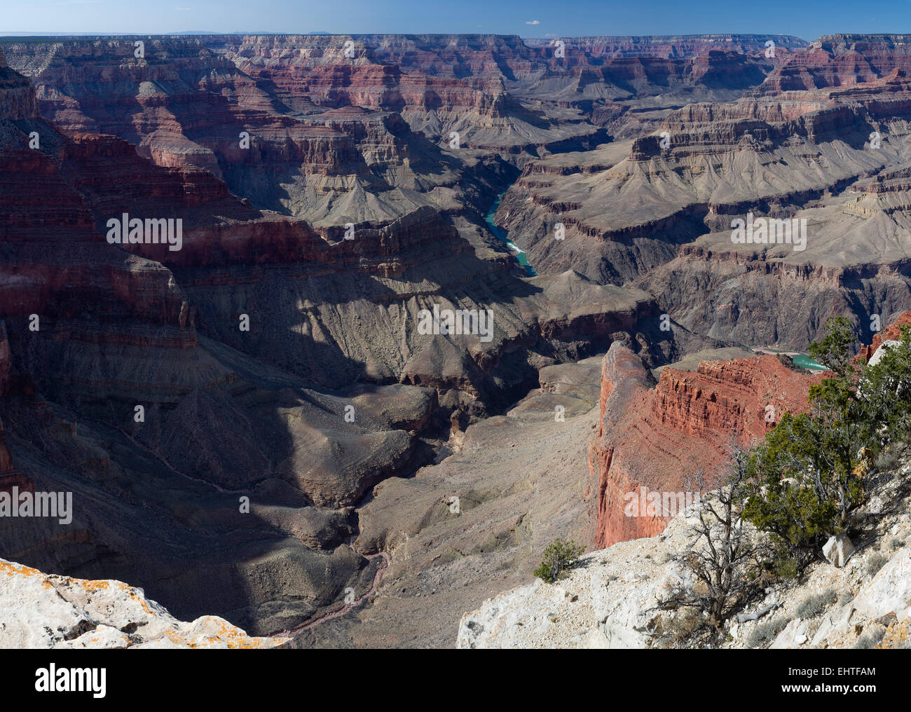 USA, Arizona, Grand Canyon NP-South Rim. Vue de Mohave Point. Banque D'Images