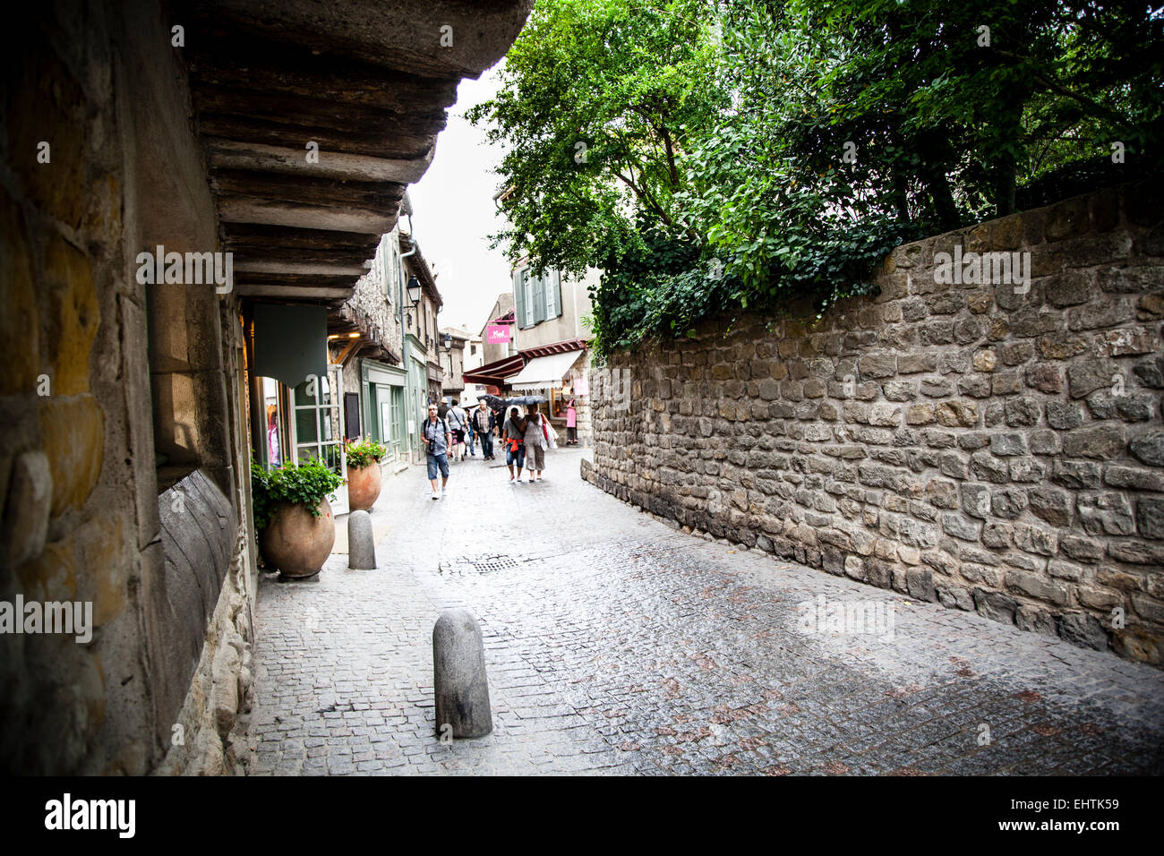 Un jour à l'intérieur des remparts de Carcassonne Château Banque D'Images