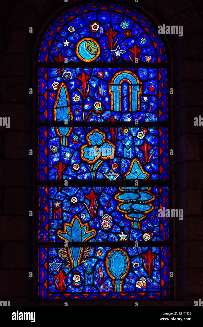 Vitraux religieux, François DECORCHEMONT, FRANCE Banque D'Images