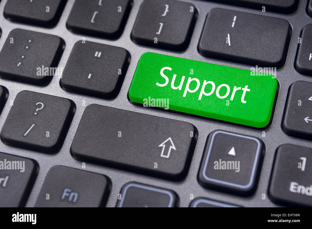 Support en ligne concepts, message sur une touche du clavier Banque D'Images